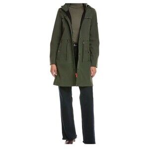 NWT - Hunter Hooded Water Resistant (Kate) Rain Coat Olive Green Sz S ($199.00)